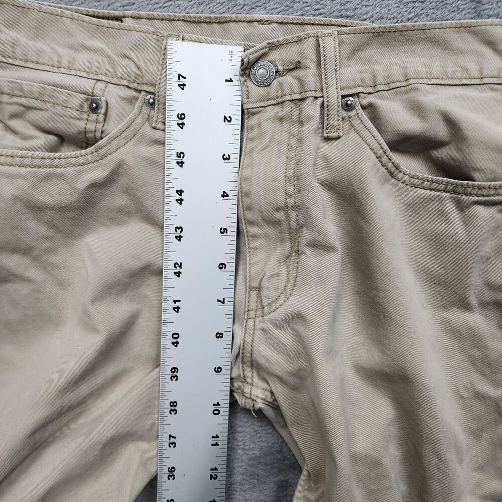 Levis Mens 32x32 Beige 514 Pants Straight Fit Casual Cotton Jeans Style - Picture 8 of 10